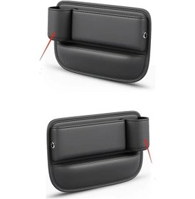 Resim Dashanshop Evrensel Çocuk Koltuğu Dolgusu 2li Set, Telefon Gözlük Anahtarlık Saklama Kutusu Siyah 