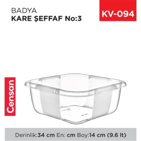 Resim Royaleks Group Kare Şeffaf Badya 1 Adet 3 No ROYALEKS-E166 