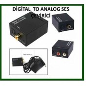 Resim Digital Dijital To Analog Rca Ses Çevirici Toslink Adaptörlü 