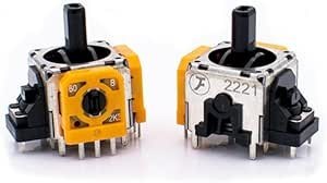 Resim 2PCS 3D Analog Axis Joystick Replacement Compatible for PS5, Game Controller Joysticks Thumb Sticks Controller Joypad Left Right Gamepad Sensor Repair Stick (yellow) 