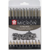 Resim Sakura Pigma Micron Set Black 10'lu 