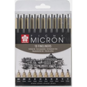 Resim Sakura Pigma Micron Set Black 10'lu 