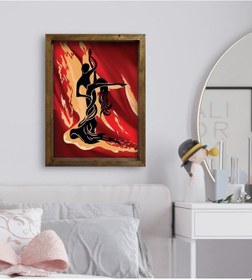 Resim Bk Gift Yatak Odası Konseptli Doğal Masif Ahşap Çerçeveli Tablo-1 (551113313) 