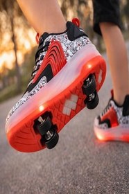 Resim Muggo FLOW Çocuk Işıklı Patenli Tekerlekli Sneaker Spor Ayakkabı 