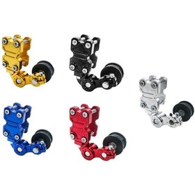 Resim Jokmae Motosiklet Zincir Ayar Aparatı, Geniş Kullanım Gerilim Aygıtı, Off-road Ve Evrensel Tip, Alüminyum, Kırmızı 