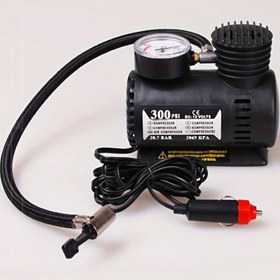 Resim Kompakt 12V Elektrikli Hava Pompası - Arabalar, Bisikletler ve Spor Topları için Taşınabilir Şişirme Pompası | Otomatik Kapanma, Dayanıklılığı Artıran Yavaş Şişirme ve Acil Onarım İçin Lastik Basınç Ölçer Dahil, Canlı Tasarımlı Araç Lastiği Şişirici 