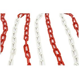 Resim 8 Mm Plastik Trafik Zinciri Kırmızı - Beyaz 25 Metre 