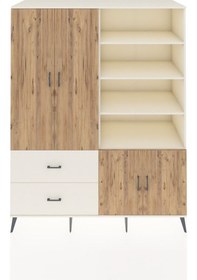 Resim Kronos Gardrop 7 Raflı 2 Çekmeceli Tek Askılı 176x59x221 Aytaşı-çam/aytaşı Çam/aytaşı 