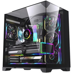 Resim SNT Subzero Plus 7 x Argb Fan Uzaktan Kumanda Midi Tower Atx Siyah Oyuncu Kasası 