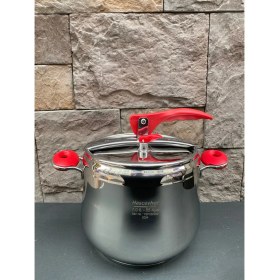 Resim Hascevher Esila Çelik 7 L Klasik Düdüklü Tencere Güveç Kırmızı 