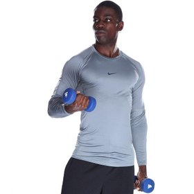 Resim Nike Dri-Fit Erkek Gri Antrenman T-Shirt FB7919-084 