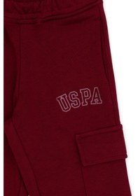 Resim U.S. Polo Assn. Kız Çocuk Bordo Cep Detaylı Parlak Baskılı Eşofman Altı 50316892-VR014 