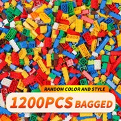 Resim 1200 adet Çocuk Eğitici Küçük Tane Yapı Blokları, Bulmaca Oyuncakları, Takılabilir Yapı Blokları, Şükran Günü, Cadılar Bayramı, Noel, Erkek ve Kız Doğum Günü Hediyeleri için Uygun, Tane Renkleri ve Şekilleri Rastgele 