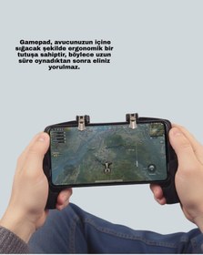 Resim Ergonomik Tetik Tasarımlı Mobil Oyun Gamepad Tutucu 