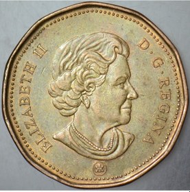 Resim Kanada 1 Dolar 2009 Hatıra-buz Hokeyi Montreal Canadıans Takımı 100. Yıl. Kraliçe Elizabeth 26,5 Mm. 