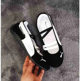 Resim Puma Kadın Lastik Bantlı Babet Sneaker Ayakkabı - Siyah/beyaz 