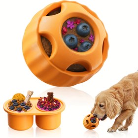 Resim İnteraktif Ödül Veren Köpek Oyuncağı Bulmacası - Dayanıklı Silikon Dondurulmuş Köpek Ödülü Çiğneme Oyuncak, Orta Boy Yavru ve Küçük Köpekler İçin Kolay Temizlenebilir Tasarım, Etkileşimli Evcil Hayvan Oyuncağı, Oyun Severler için Pratik Malzeme 
