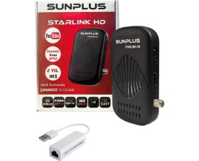 Resim Sunplus Starlink Turbo Mini Uydu Alıcısı HDMI ve USB Bağlantı Özellikleri ile Full HD Görüntü Kalitesi 
