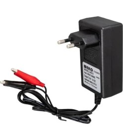 Resim Weko 7.2 Volt - 1 Amper Krokodil Uçlu Priz Tipi Yerli Üretim Akü Şarj Adaptörü 