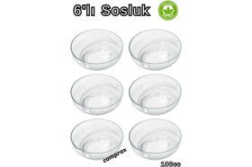 Resim 6'lı Kahvaltılık Kase Seti, 100CC, Şık Kahverengi, Pratik ve Kullanışlı Tasarım 