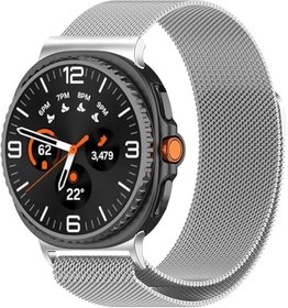 Resim Samsung Galaxy Watch 8 / Watch 8 Classic (40mm/44mm/46mm) Uyumlu Milanese Loop Metal Hasır Kordon - Manyetik Paslanmaz Çelik Bileklik, Unisex Ayarlanabilir Saat Kayışı 