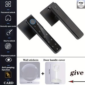 Resim Parmak İzi, Şifre ve Anahtar Kartı ile Akıllı Kapı Kilidi - Sağlam Metal Yapı, Kolay Kurulumlu Elektronik Kilit (Ev, Ofis, Ön/Arka Kapılar İçin) - Anti-Kasılma Koruma & Kapı Kolu Kapağı Güvenlik, Modern Tasarım, Kullanıcı Dostu Arayüz, Güvenli Alışveriş için Robust Yapı 