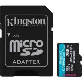 Resim Kingston Canvas Go Plus 256GB Class 10 USH-I Hafıza Kartı SDCG3/256GB 