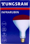 Resim İnfrared Isıtıcı Ampul Kırmızı 150 Watt Tungsram