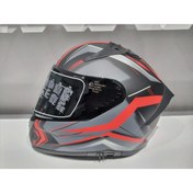 Resim MTS KASK PRO 801 TWILIGHT GÜNEŞ GÖZLÜKLÜ MAT GRİ/KIRMIZI 