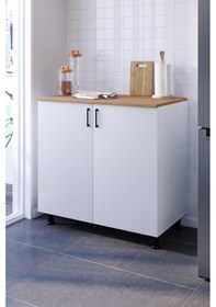 Resim Lowe Mini Mutfak Dolabı Alt Modül 100 Cm Tezgah Dahil Beyaz 