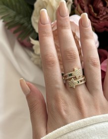 Resim Yıldız Detay Gökkuşağı Yüzük 