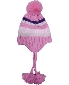 Resim İrem Kız Çocuk Kulaklıklı Bere Koyu Pembe 