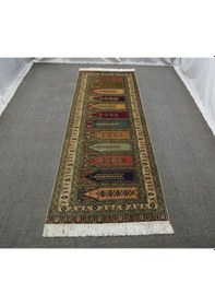 Resim Zehra Abla Halı El Dokuma Paftalı Kayseri Bünyan Sedir Yolluk Yün Halı 5740 Renkli 