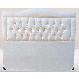 Resim Dk 150'lık Tay Tüyü Krem Kumaş Dolgun Kapitone El Yapımı Çift Kişilik Başlık 