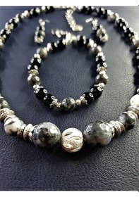 Resim Oniks Jasper Takı Seti Çok Renkli 