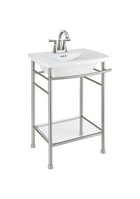 Resim Standard 7018201.295 Edgemere 4 İnç 2 Kulplu Banyo Bataryası, Pirinç, Fırçalanmış Nikel Açık Bej 