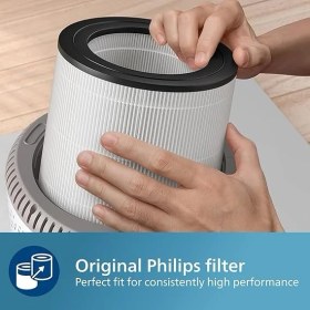 Resim AC0650 ve AC0651/10 Hava Temizleyici Için Orijinal Yedek Filtre, Nanoprotect Hepa, 12 Ay, Levenslange Göstergesi, Zwart/wit (FY0611/30) 