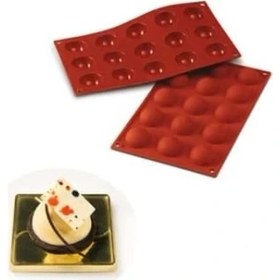 Resim 15'li Yarım Küre Silikon Kalıp Çok Renkli ECMELNM360 