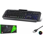 Resim Binbir Göz Bilgisayar Hadron HDX2605 Kablolu Oyuncu Klavye LED Q Siyah 