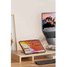 Resim Daisy Home Yüksekliği Ayarlanan 360° Dönebilen Alüminyum Ergonomik Laptop Standı, Laptop Yükseltici 10” ~ 15.6” 