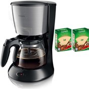 Resim Philips 1200ml 1000 W, Paslanmaz Çelik Filtre Kahve Makinesi, Siyah 