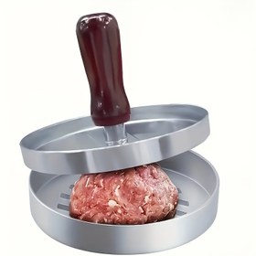 Resim Premium Metal Burger Presi - Sığır eti, Peynir & Sebze Köfteleri için Mükemmel - Barbeküler & Izgara için İdeal - Mutfak Aleti 