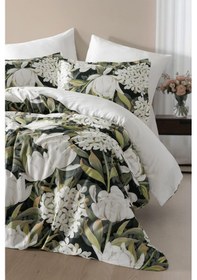 Resim Seraphine %100 Pamuk Saten Çift Kişilik Nevresim Takımı Beyaz 