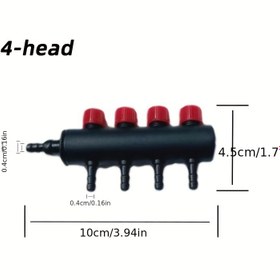 Resim 2/4/6 Başlıklı Çift Çıkışlı Akvaryum Oksijen Pompası Splitter, Kolay Ayarlanabilir Hava Akışı - Siyah PP Manifold Balık Tankı Havalandırması için, Hava Hattı Konnektörü ve Kırmızı Kauçuk Contalar Dahil, Bataryasız, Dayanıklı Yapı, akvaryum hava motoru, akvaryum hava kabarcık süsleri, akvaryum aksesuar ürünleri, balık tankı aksesuarı, akvaryum ısıtıcı, akvaryum hava taşı 