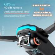 Resim Piha S132 Gps Drone 2batarya ile 40DK Uçuş Süresi Beni Takip Et Modu 1080p HD kamera 