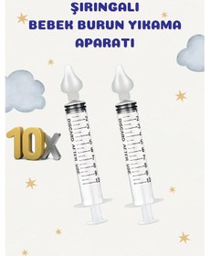 Resim X10'lu Burun Temizleme Aparatı Enjektör Burun Yıkama 