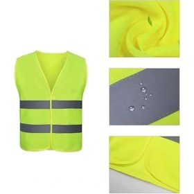 Resim Leaf Shop Fosforlu Reflektörlü Ikaz Yeleği Sarı 5 cm Reflektörlü 