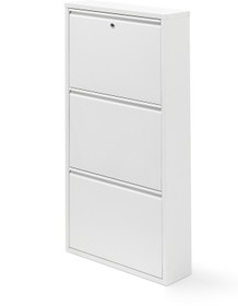 Resim Gaga Mobilya - 3'lü Kilitli Metal Ayakkabılık (beyaz) 