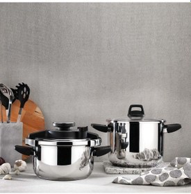 Resim Schafer Compact Düdüklü Tencere Seti-4 6.5 Lt-4 Prç.-Siyah 