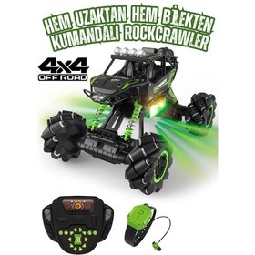 Resim Işıklı Sesli Müzikli Şarjlı Bilek Kumandalı Drift Atan 4x4 Canavar Oyuncak Off-road Aracı Çok Renkli 